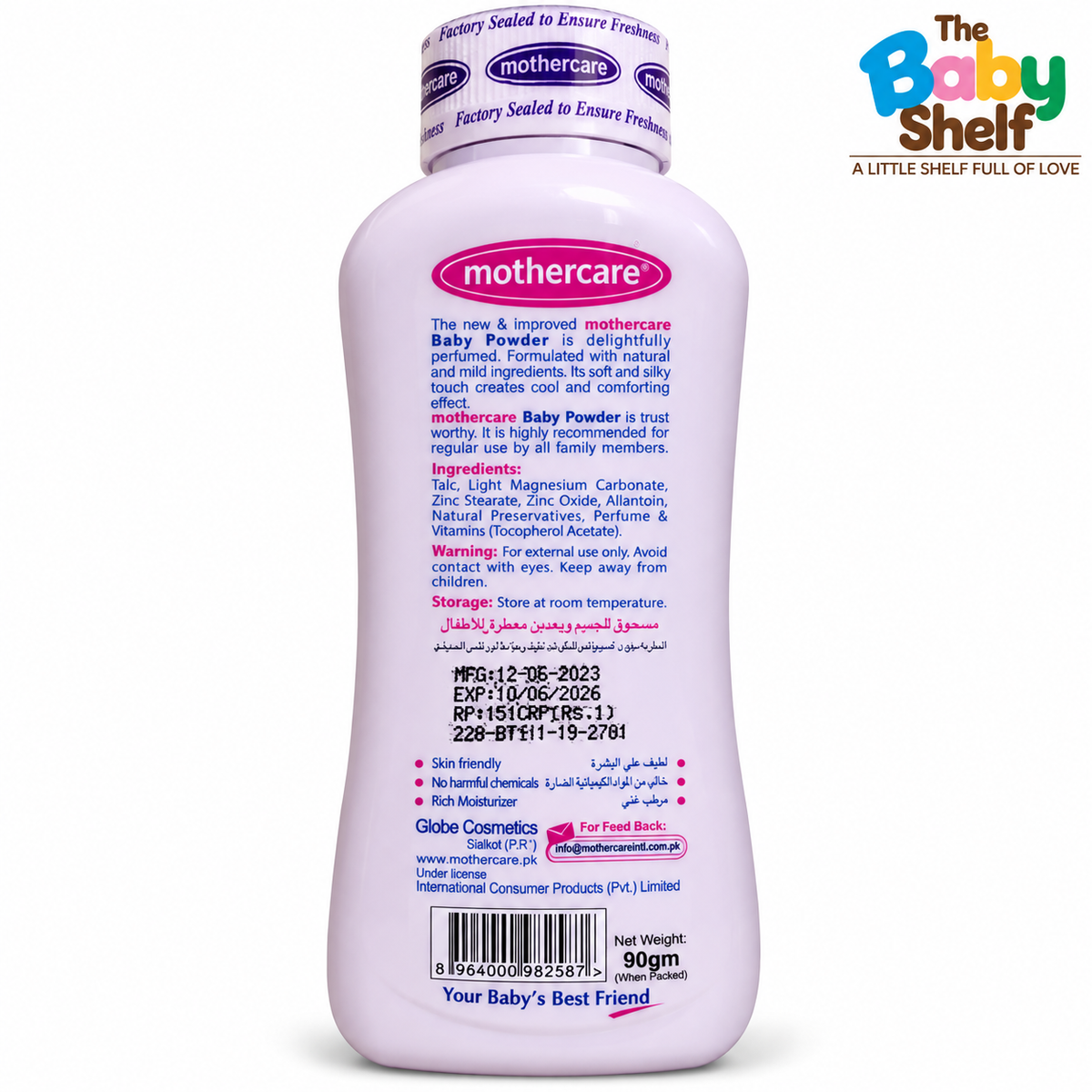 Mothercare Baby Powder Natural & Mild-90g