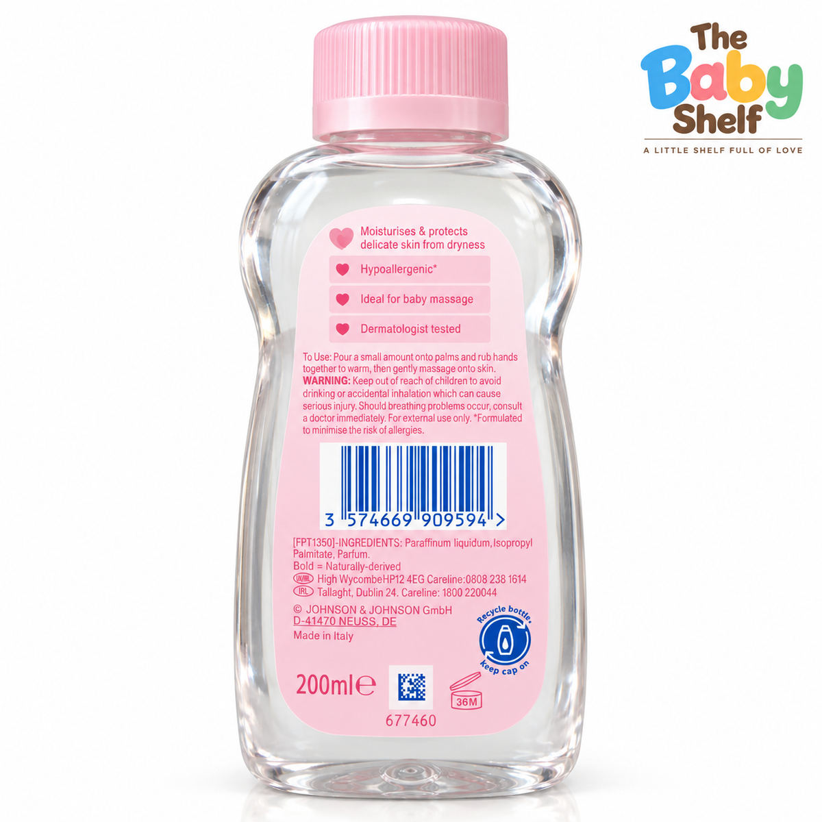 Johnson’s Baby Oil Pure & Gentle Daily Care 200ml -Italy