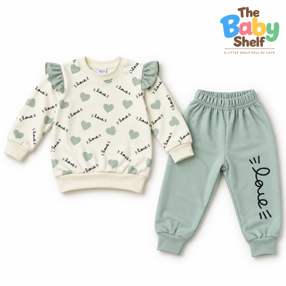 Love Hearts Baby Girls 2-Piece Outfit
